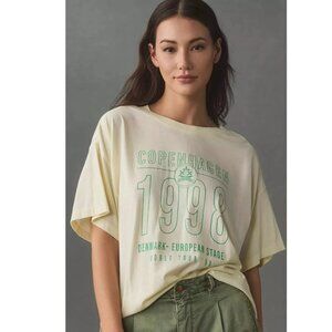 Anthropologie Pilcro Vintage Dad Tee Tunic Top Oversized T-Shirt XXS/XS